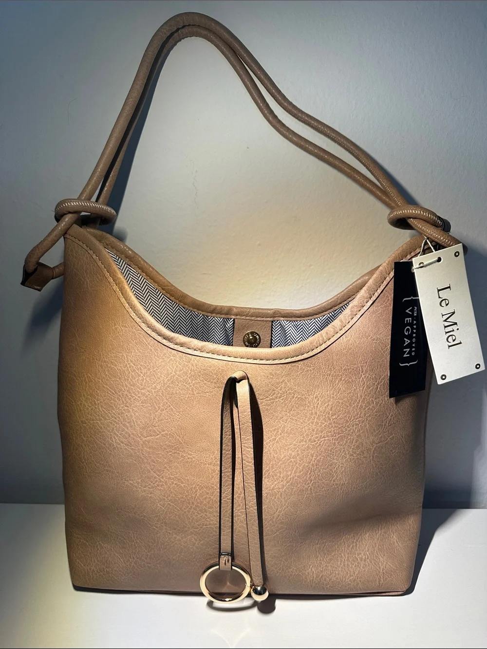 Le Miel Women's Tan Shoulder Bag - Classic Everyday NWT